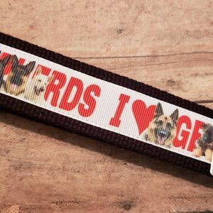 I Love German Shepherds Wrist Keyfob